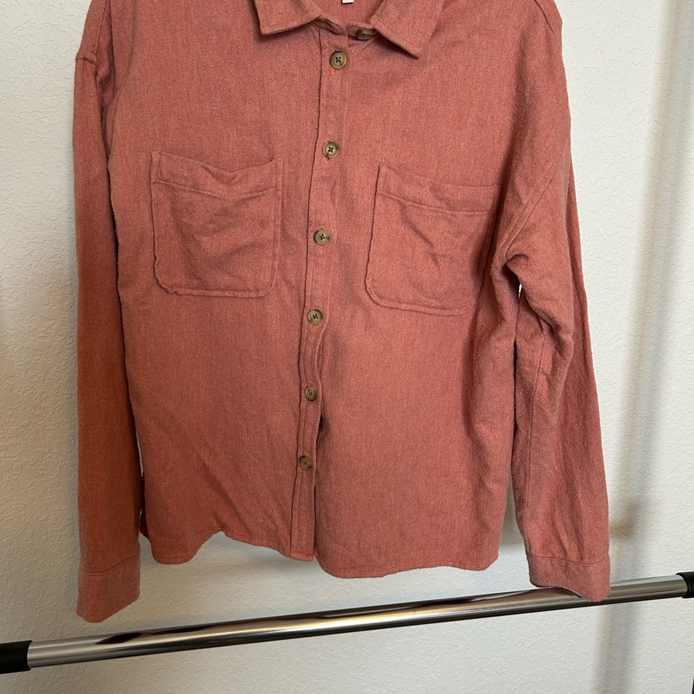Madewell Box Cut Flannel Dusty Rose